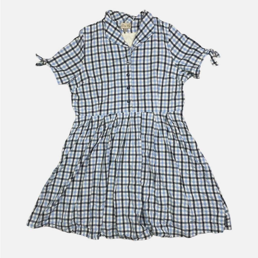 Lindy Bop Women Midi Dress with Pockets Retro Vintage plaid sz 20 Fit Flare 50s